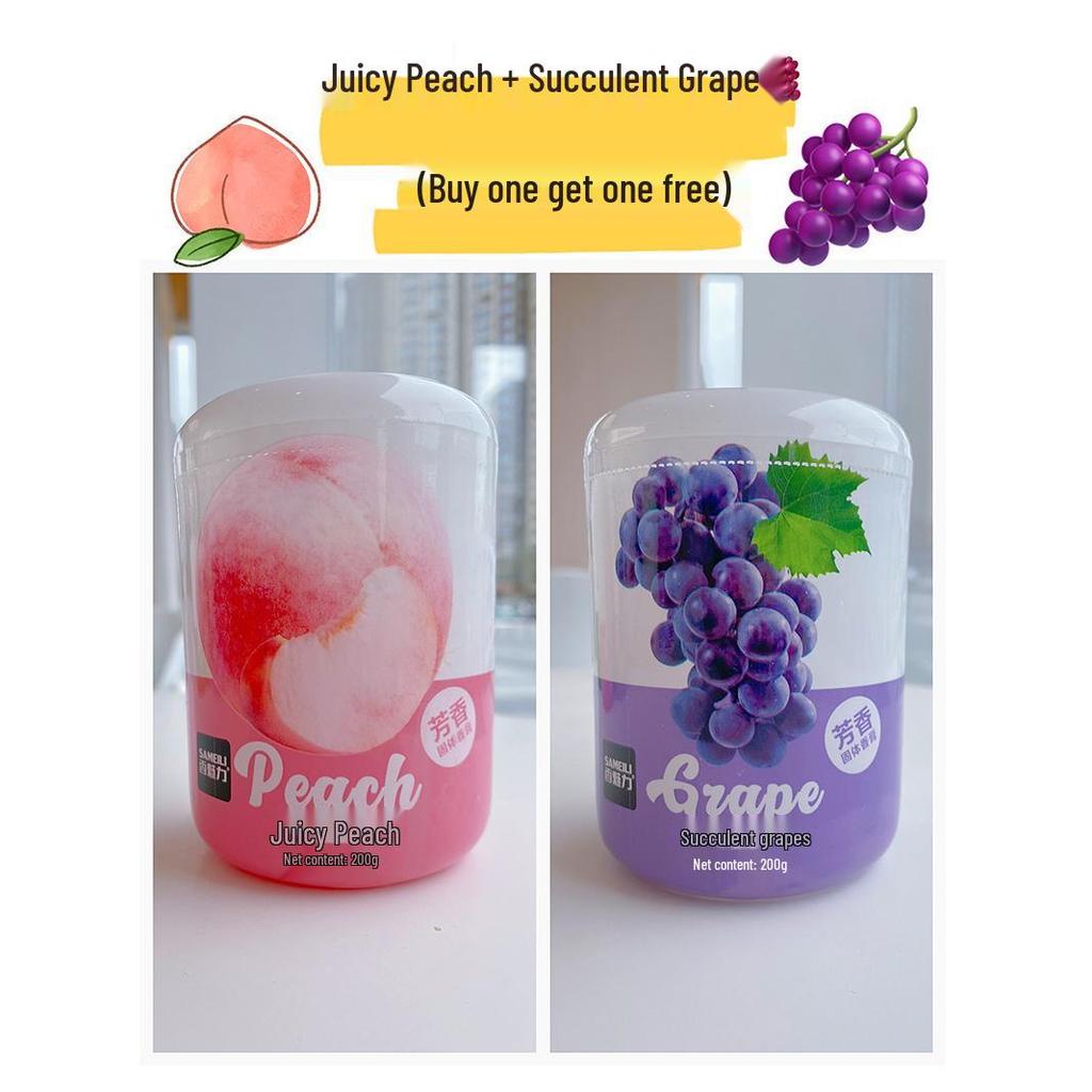 Car Air Freshener - Peach, Pineapple, Grape Scent, Long-Lasting Odor Eliminator for Toilets