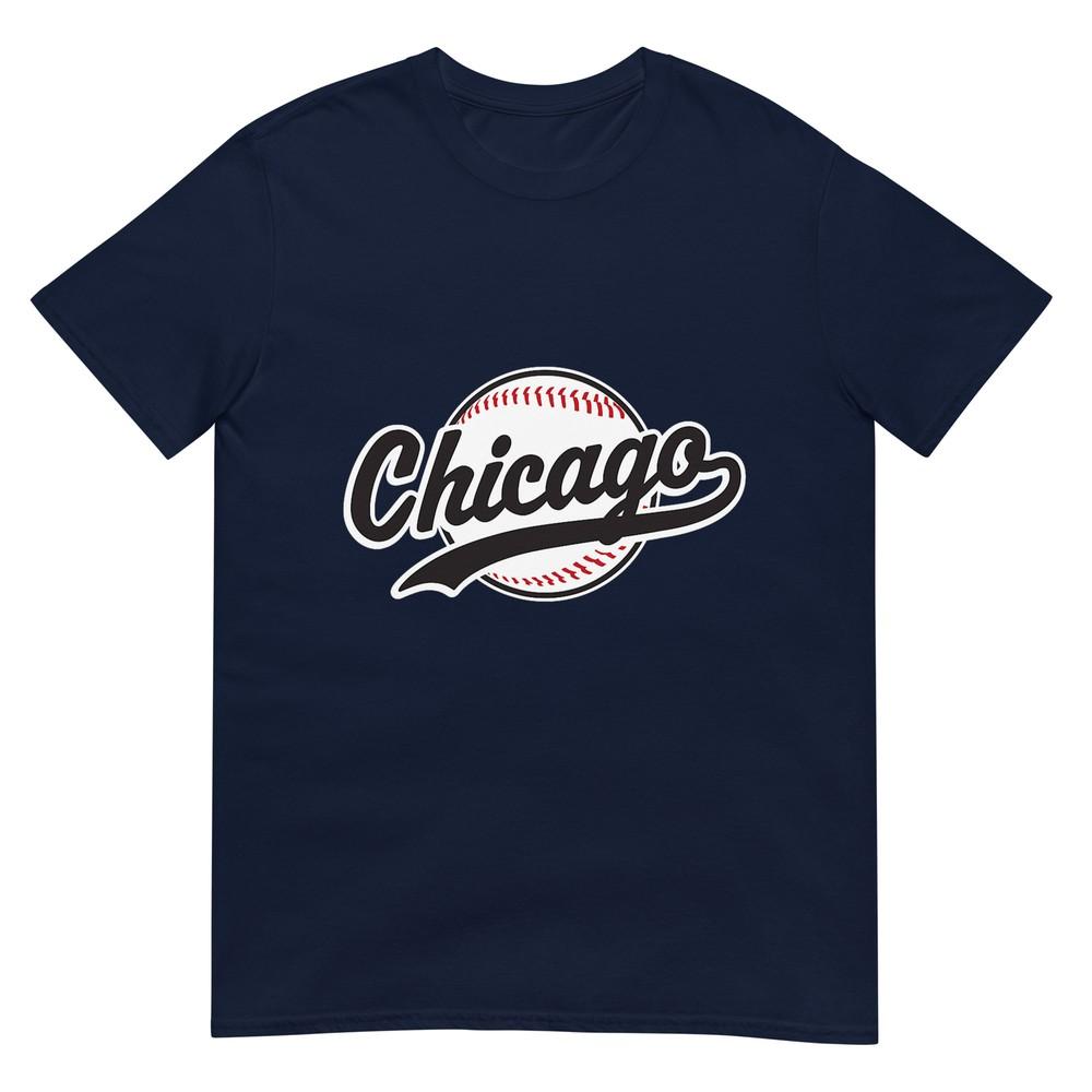 Chicago Tee Vintage Baseball Throwback Retro Design Tshirt S