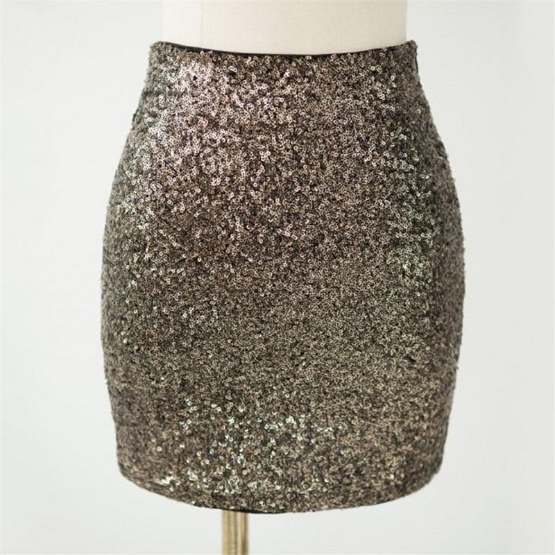Gonna Bodycon Paillettata Oro Argento da Donna Elegante Gonna Midi da Festa Primavera Estate Valorizzante la Figura Design Sexy Perfetta per Eventi di Danza