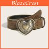 Ceinture en Cuir pour Homme avec Boucle en Alliage et Rivets Vintage Parfaite pour un Style Streetwear Décontracté