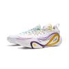 Li Ning DLO1 Cushioning Slip Resistant Abrasion Resistant Rebound Grip Low Top Basketball Shoes Men's White Gray ABPV009-12