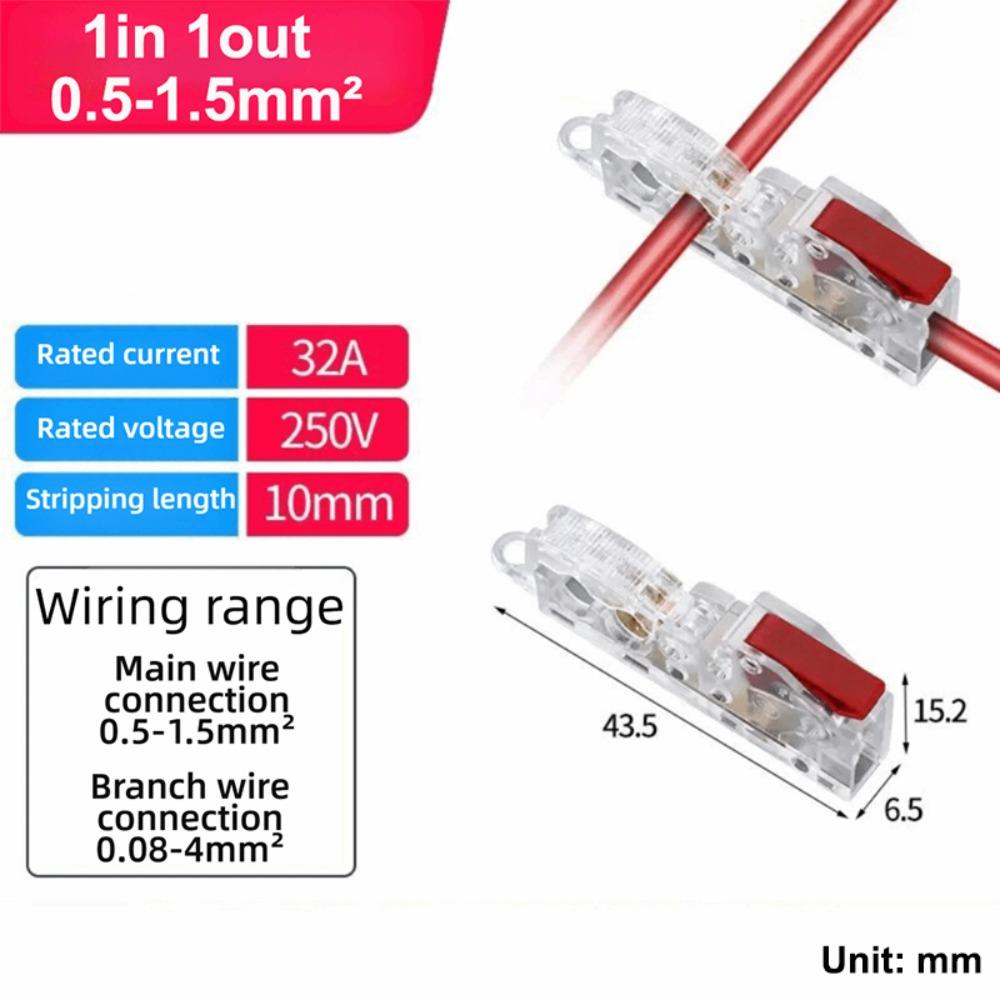 New Mini Quick Terminal Block T type Universal Fast Connector Wiring Connector Electrical