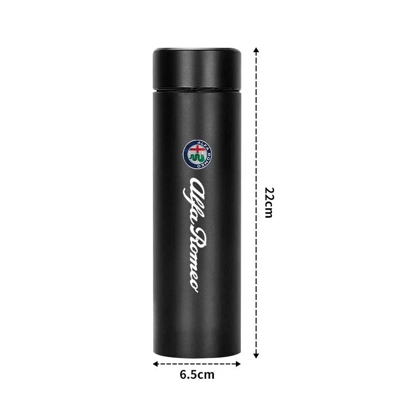 Inteligentny termos samochodowy z wyświetlaczem temperatury Kubek kawy do Alfa Romeo 159 Giulietta Giulia 147 Mito 156 Stelvio Volante