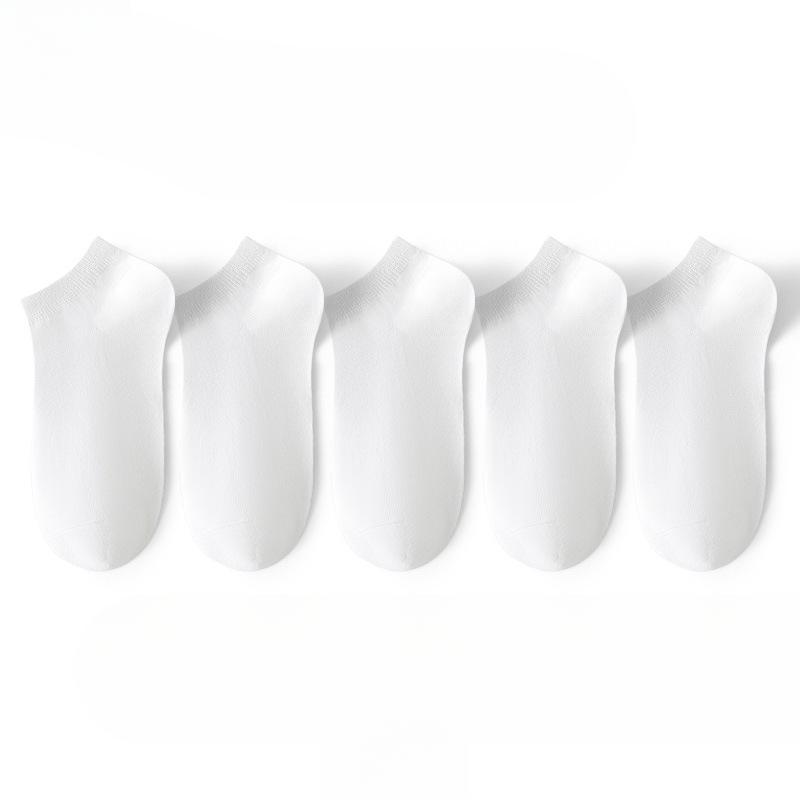 5 Pairs  Female Spring and Autumn Cotton Breathable Deodorant Sweat Absorbing Low Top Socks
