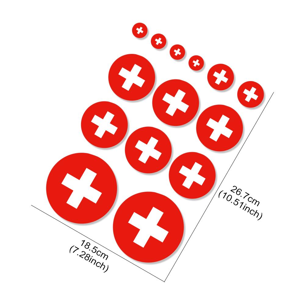 Various Swiss Flag Styling Sticker Graphics I Love Switzerland Country Decor Decal Vinyl Window Body Cover Auto Accessories 1 set