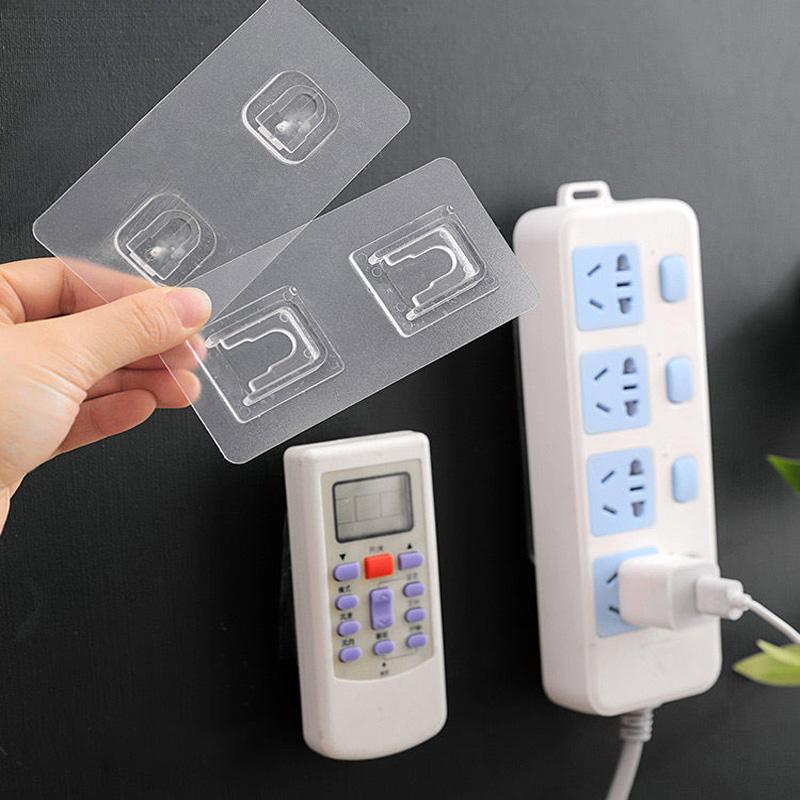 Self Adhesive Double-sided Hook Snap Button Multi-Purpose Hooks Strong Transparent Suction Cup Wall Holder Wall Hooks Hanger