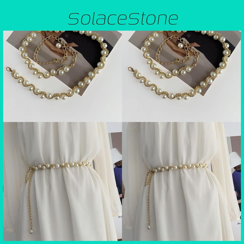 Stylish Korean Women's Pearl Waist Chain Elegant Dress Accessory For Fashionable Outfits