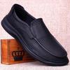 Men's Spring/Summer Breathable Cut-Out Leather Loafers, Genuine Sheepskin Soft Sole, Lace-Up Business & Casual Dad Shoes