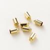 20pcs/Lot 14K Gold Plated End Crimp Caps Leather Cord Beads Caps For DIY Necklace Jewelry Making Findings Supplies