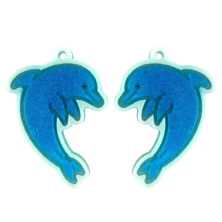 Dolphin Silicone Mold Pendant Resin Epoxy Mold for Casting Resin Keychain Mold
