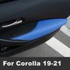 Para Toyota Corolla 12th 2019 2020 2021 4 unids/lote manija de puerta interior de coche cubierta de Panel de cuero funda protectora