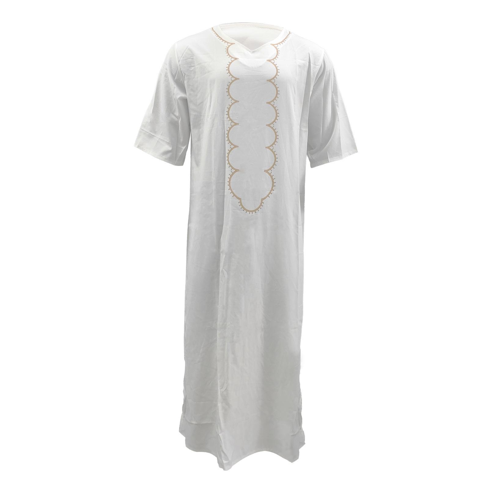 Exotic Casual V-Neck Mid-Sleeve Loose Jumpsuit XXXL белый