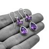 Dainty Amethyst Earrings: Vintage 925 Sterling Silver