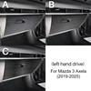 Car Copilot Box Anti-kick Sticker LHD RHD For Mazda 3 Axela BP -   2024 2025 Suede Carbon Fiber Style Protect
