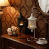Iron Candle Stand Vintage Candle Holder Tabletop Ornament Hollow Metal Candlestick  Living Room