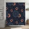 Blumenmuster Duschvorhang Dekor Wasserdicht Badezimmer Stoff Wandbehang Heimdekoration In Verschiedenen Farben Blaues Blumenmuster