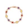 Sweet Color Zircon Bracelet Feminine Gentle Temperament Geometric Oval Jewelry Stall Tide