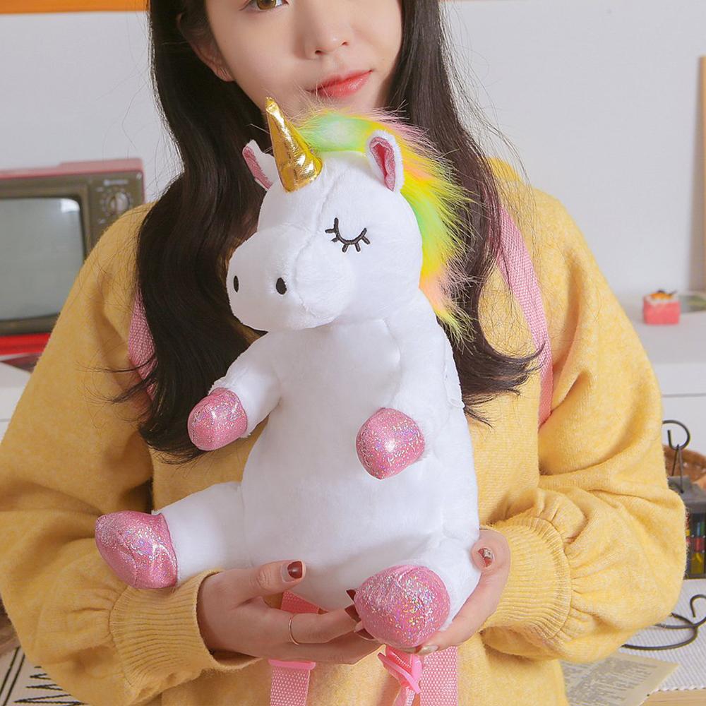 Neuer Eingang Magisches Einhorn Plüsch Rucksack Niedliches Kawaii Kuscheltier Schultasche Für Jungen Mädchen Kind Fantasy Geschenk Feiertag Geburtstag