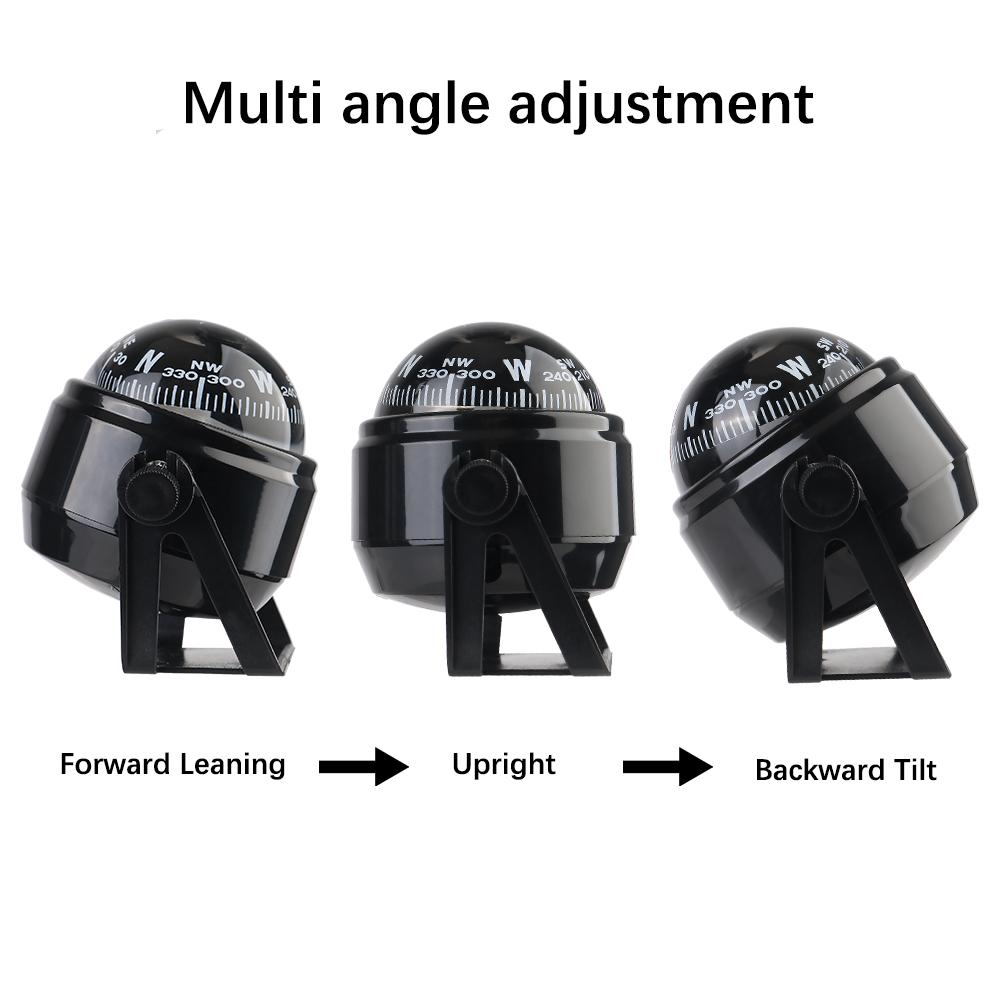 Car Compass Dashboard Cluster Ornaments Portable Compass Navigation Electronic Sea Pivoting Automotive Gauge For Marine Boat