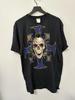 Vintage Liquid Blue Shirt Mens Large Skull Crossbones Brian Fox 2003 Graphic Tee