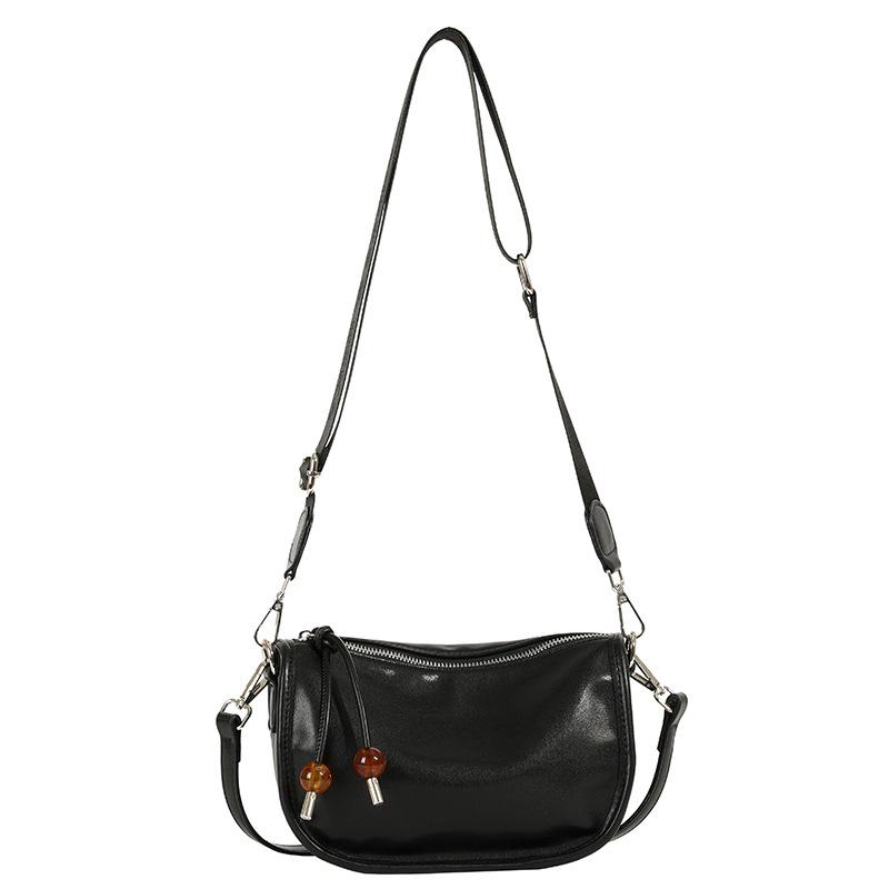 

Премиальная мягкая кожаная сумка-подушка, женская простая сумка-мессенджер, ретро-сумка большой вместимости через плечо чёрный