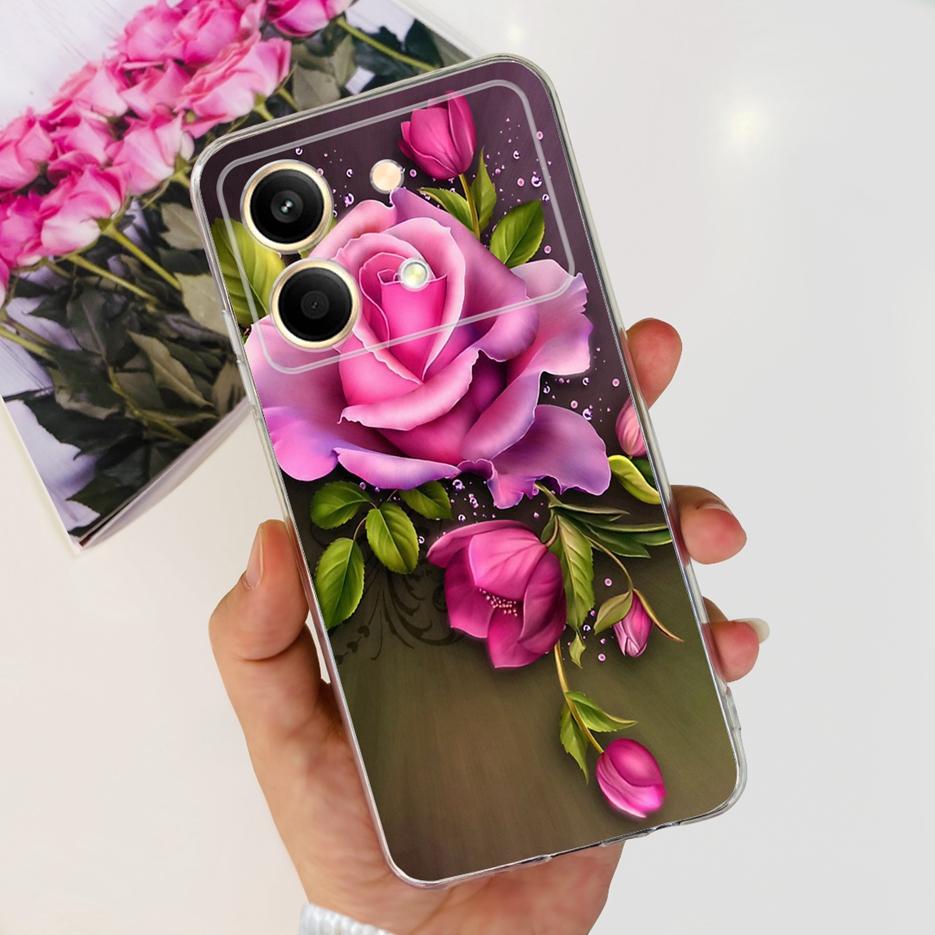 For Xiaomi Poco X6 Pro 5G Case New Fashion Painted Cover Clear Silicone Phone Case For Xiaomi Poco X6 Neo PocoX6 Pro Soft Fundas