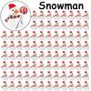 1000/25PCS Christmas Lollipop Paper Cards Cartoon Santa Claus Penguin Snowman Candy Package Wrapping Card New Year Party Decor