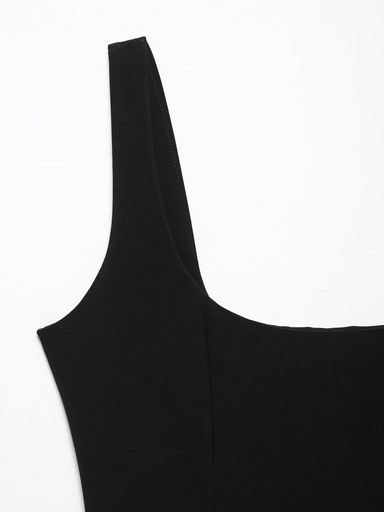 TAOP&ZA Spring/Summer Women's Elegant Midi Sleeveless Dress