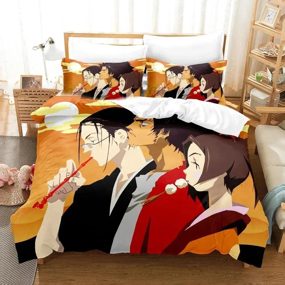 3D Printed Samurai Champloo Bedding Set Anime Duvet Cover Double Twin Full Queen King Adult Boys Bedclothes Quilt Cover