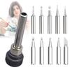 11 Pcs Soldering Iron Tips with Welding Sleeve 900M Lead-Free Replaceable Soldering Tip Welding Tips Head Welding Station Tools