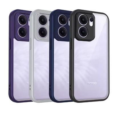 For Oppo Reno 13F CPH2699 Case Air Cushion Shockproof Silicon Bumper Clear Matte Back Cover Hard Phone Case for Oppo Reno 13F 4G