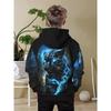 Boys' 3D printed casual fashion hoodie, spring and autumn winter long sleeved pullover, children's clothing
