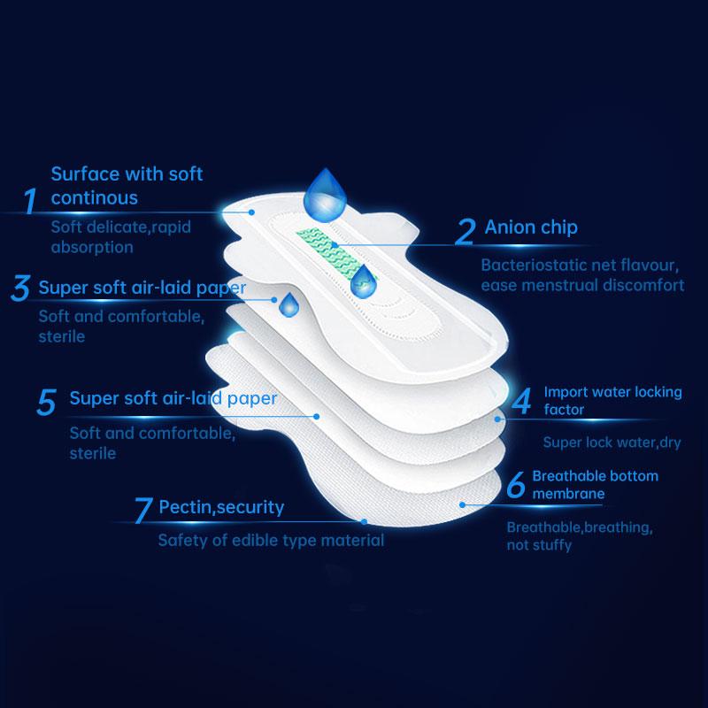3packs/lots LOVE MOON Sanitary Towel Feminine Hygiene Sanitary Napkin Soft Mesh Menstrual Pads Organic Cotton for Women