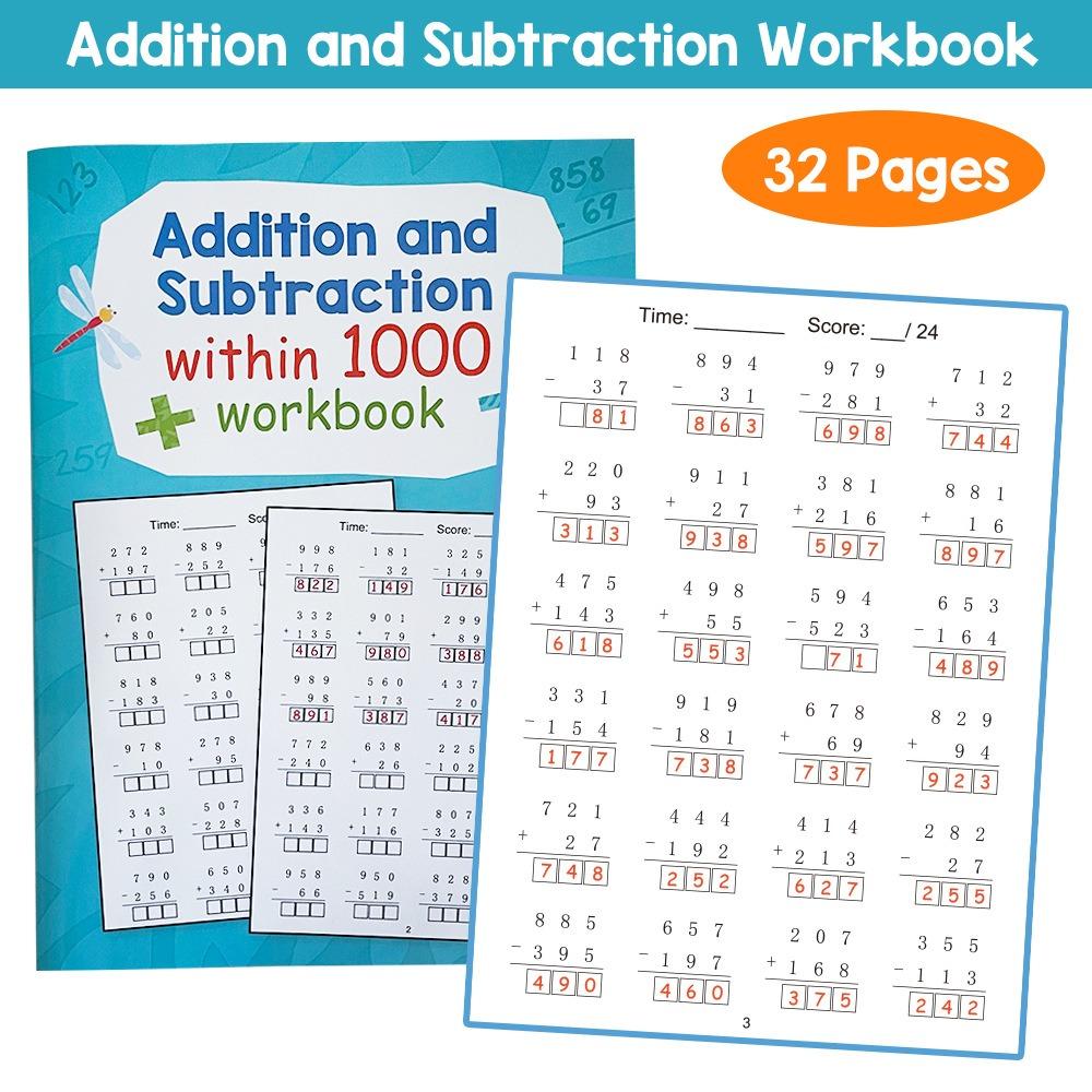 Multiplication and Division Math Improvement Exercises Notebook Daily Practice  Early Learning