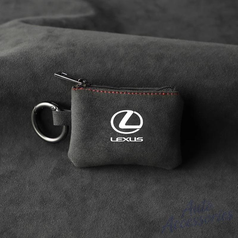 

Car Key Bag Suede Wallet Card Coins Storage Pouch Keychain Cover Accessories For Lexus ES300 RX330 RX300 GS300 IS250 IS200 IS300