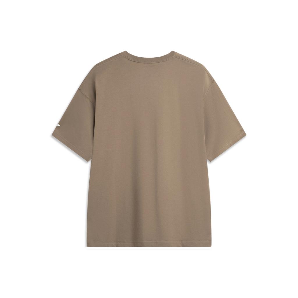 Li-Ning Loose Comfortable Casual Simple Printed Round Neck T-Shirt Men Tops ATSV177-3