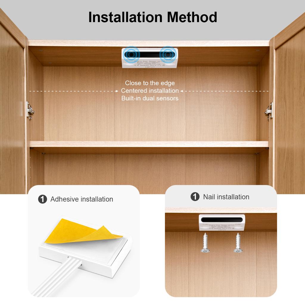 DC12-24V Door Switch IR Proximity Double Sensor Switch Door Open/Close ON LED Light Switch For Closet Cabinet Wardrobe Control