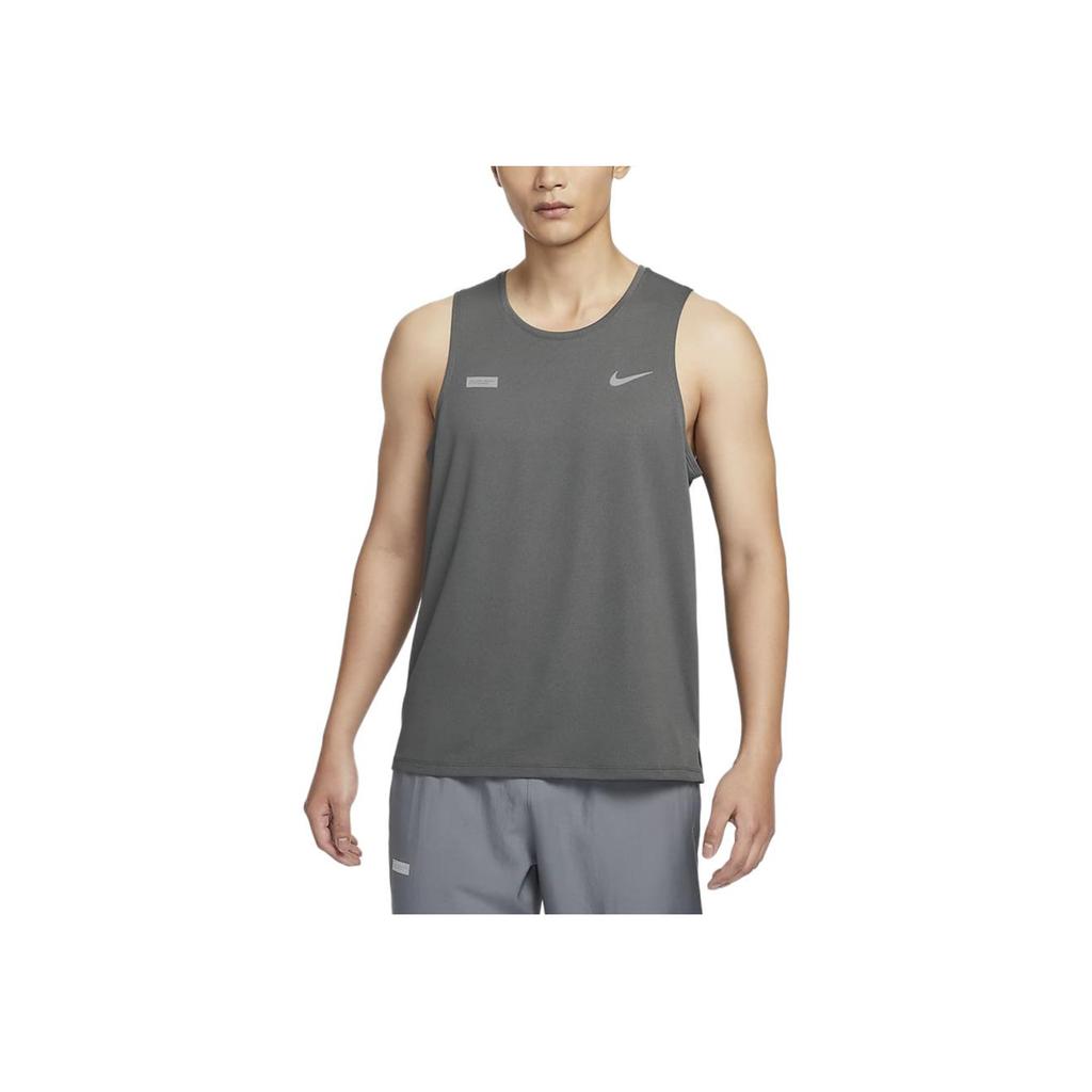 Nike Logo Round Neck Quick-Dry Running Sleeveless Vest Men Vests Iron-Gray FN3987-068