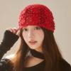 Handmade Knit Basin Caps Hollow Beanies Cap Korean Crochet Flower Hat  Outdoor