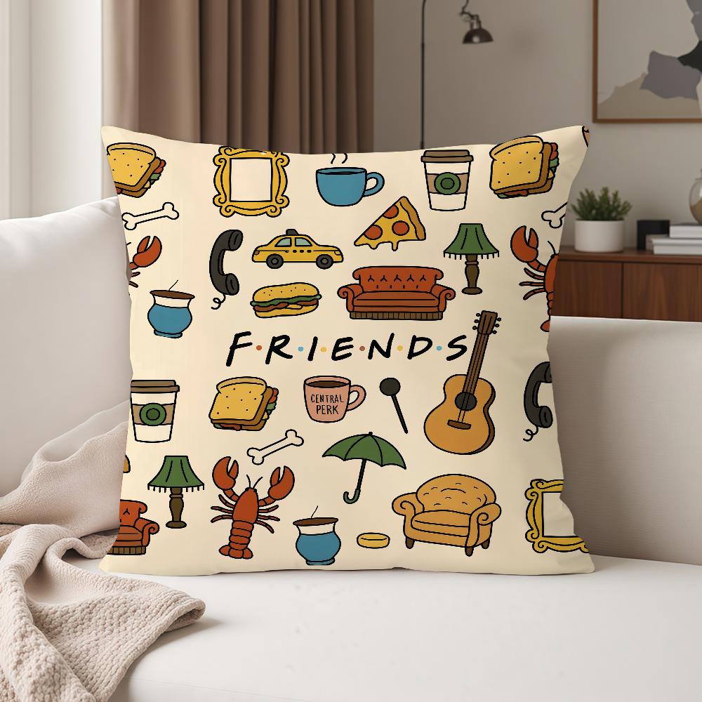 Ffriends Cclassic TV Series Pillow Case Suitable For Bedrooms Living Rooms Cars Home Decoration