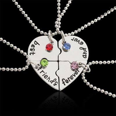 Fashion Love Necklace Best Friend Froever 4 Bff Necklace Friendship Necklaces Womens Necklace