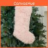 Stocking Christmas Decor Gift Bag With Long Plush Material For Gatherings Family