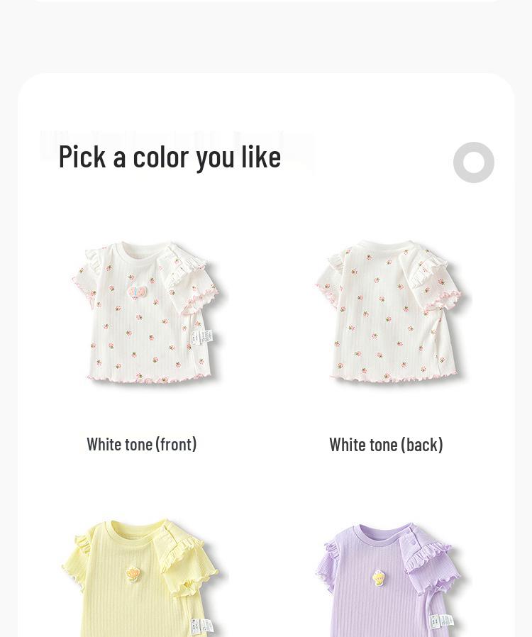 2025 Trendy Baby & Toddler Girl Short-Sleeve T-Shirt - Sweet, Fashionable Spring/Summer Wear