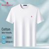 MONTAGUT Men's Cotton Blend Embroidered Round Neck Short Sleeve T-Shirt
