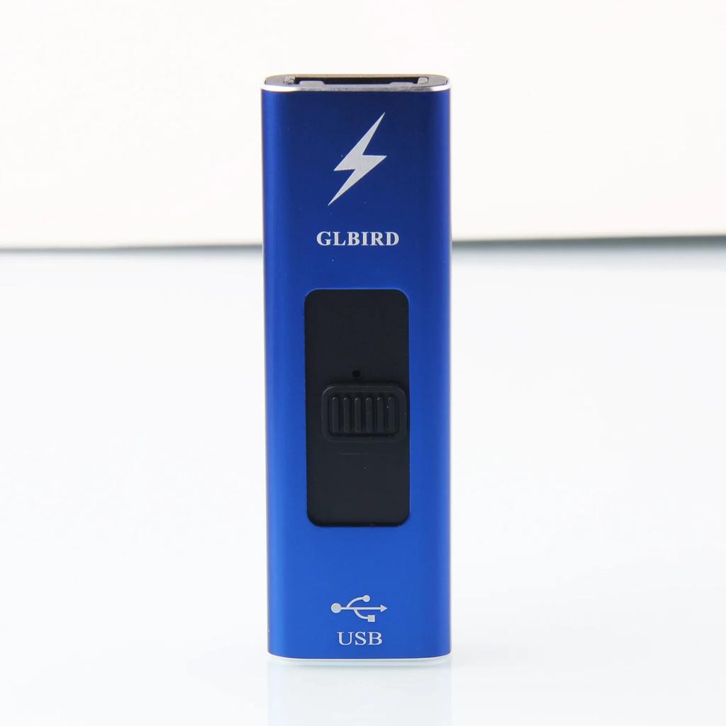 Windproof Plasma Arc Lighter Rechargeable Single Jet Flameless Metal Tool for Camping Outdoor Men's Gift Zinc Alloy Compac