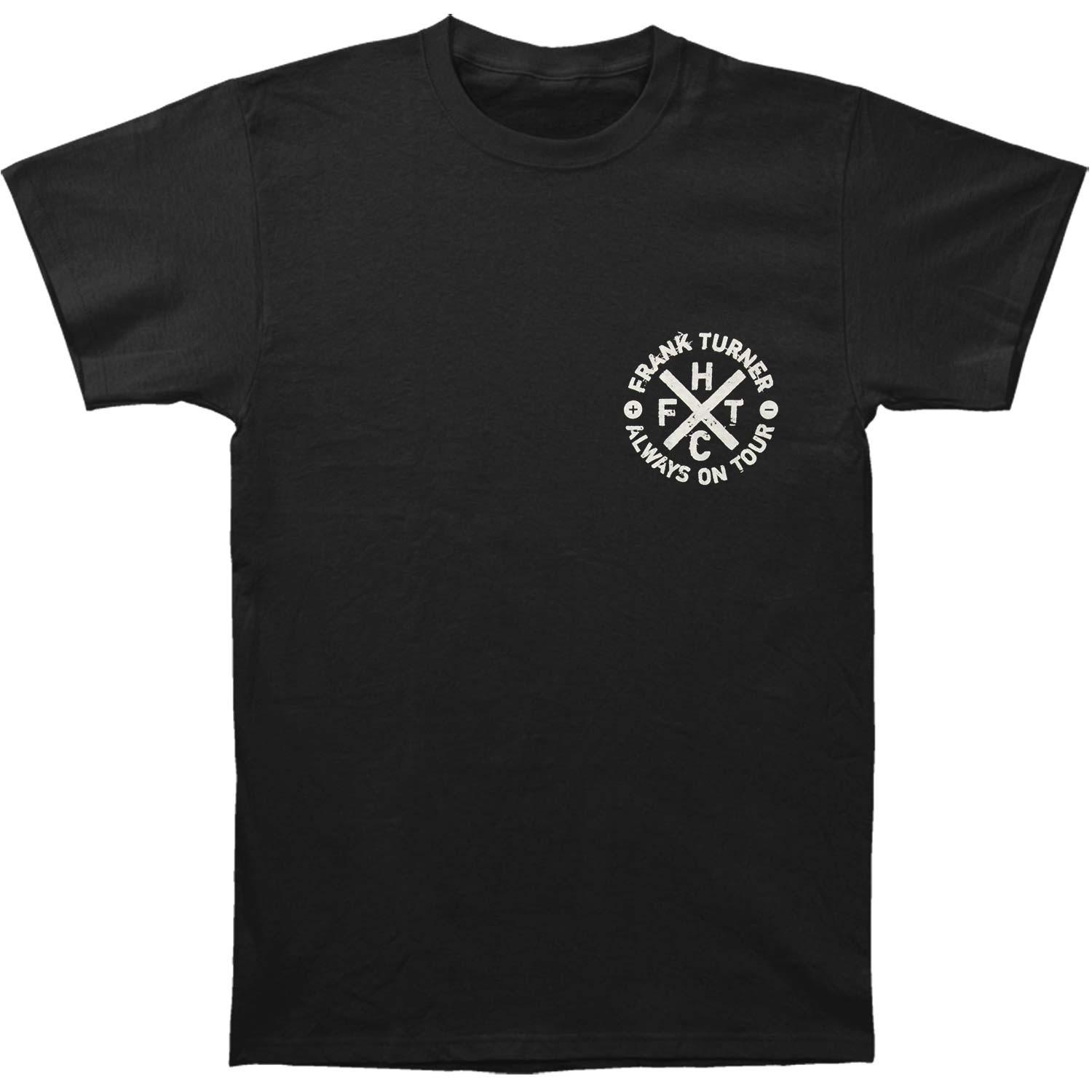 Men s Frank Turner Always On Tour 2016 North America T-shirt Small Black 2XL