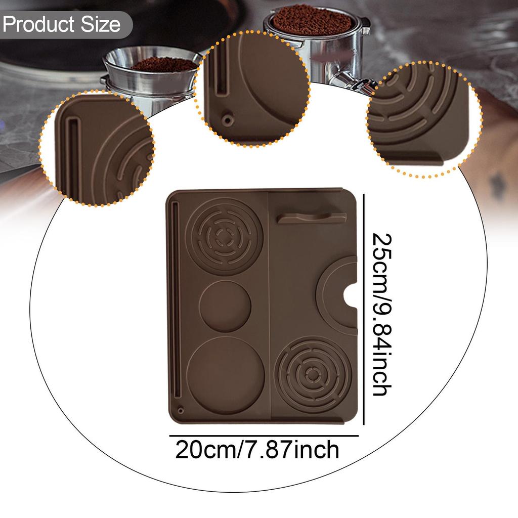 Espresso Tamper Mat Silicone Tool Tamp Station Mat for Counter Bar Office