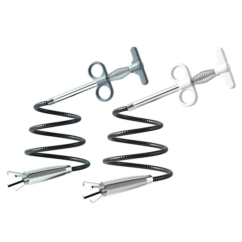 Drain Sewer Dredge Spiral Drain Clog Remover 1.6m Spring Pipe Dredging Tool with Grapnel for Kitchen