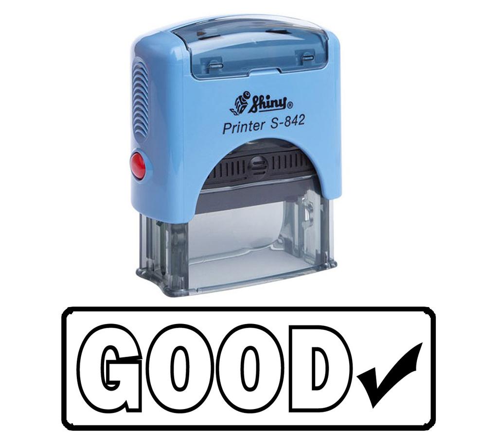 GOOD Self Inking Rubber Stamp Office Stationary Custom Shiny Stamp