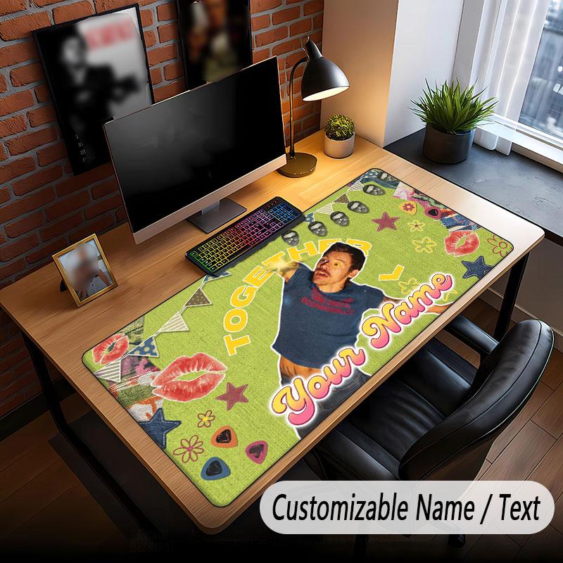 Custom Name Extended Mouse Pad,Harry Styles Gaming Desk Mat For Home Office Desktop Decor